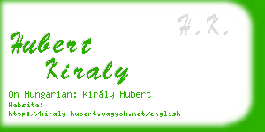 hubert kiraly business card