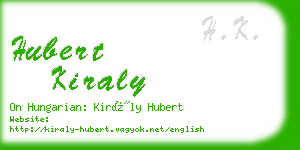 hubert kiraly business card